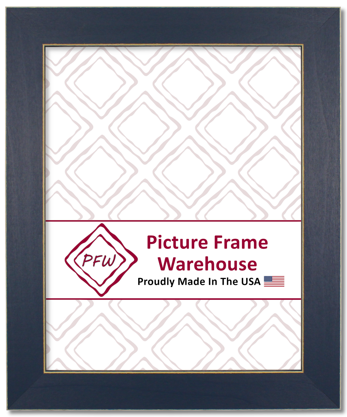 779-185 - Navy Blue With Shaved Edges, 1 ⅛", Solid Wood Ready-Made Frame