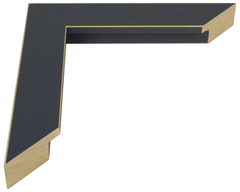 779-185 - Navy Blue With Shaved Edges, 1 ⅛", Solid Wood Moulding