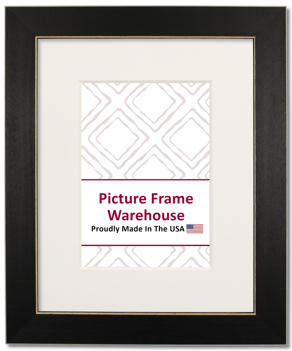 779-565 - Black With Shaved Edges, 1 ⅛", Solid Wood Ready-Made Frame