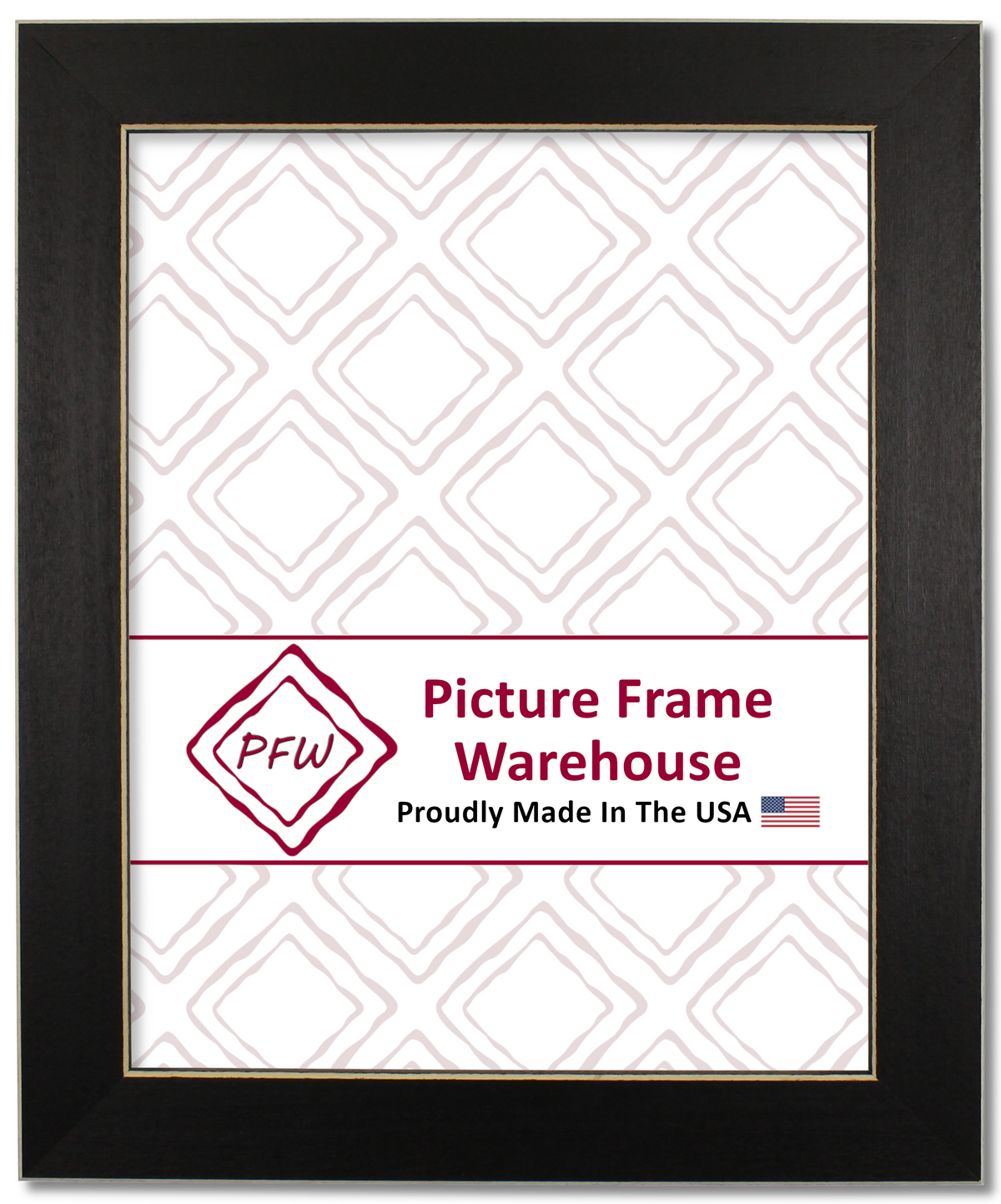 779-565 - Black With Shaved Edges, 1 ⅛", Solid Wood Ready-Made Frame