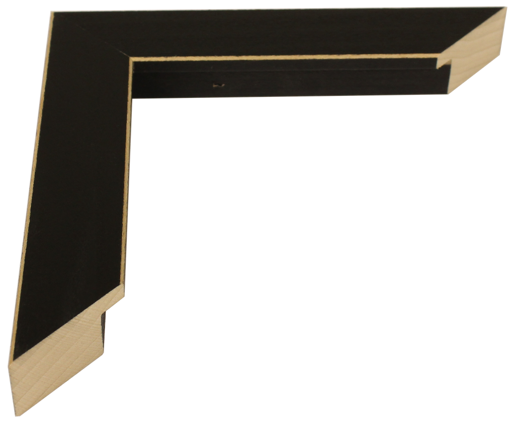 779-565 - Black With Shaved Edges, 1 ⅛", Solid Wood Moulding
