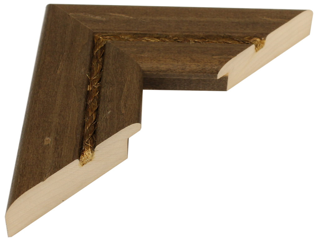 791-111 - Distressed Walnut With Jute Rope, 2 ¼", Solid Wood Ready-Made Frame
