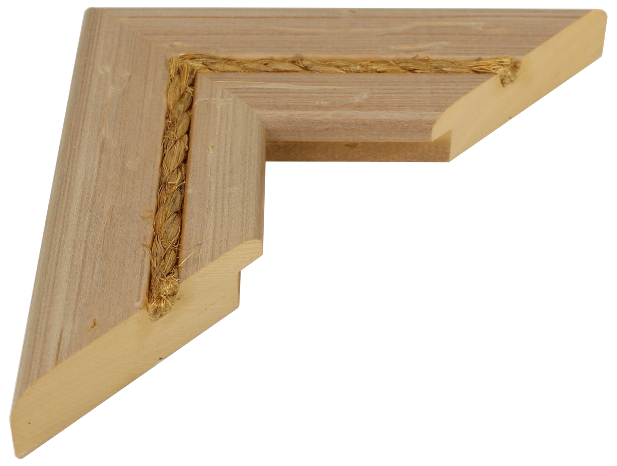 791-419 - Distressed Wash With Jute Rope, 2 ¼", Solid Wood Ready-Made Frame