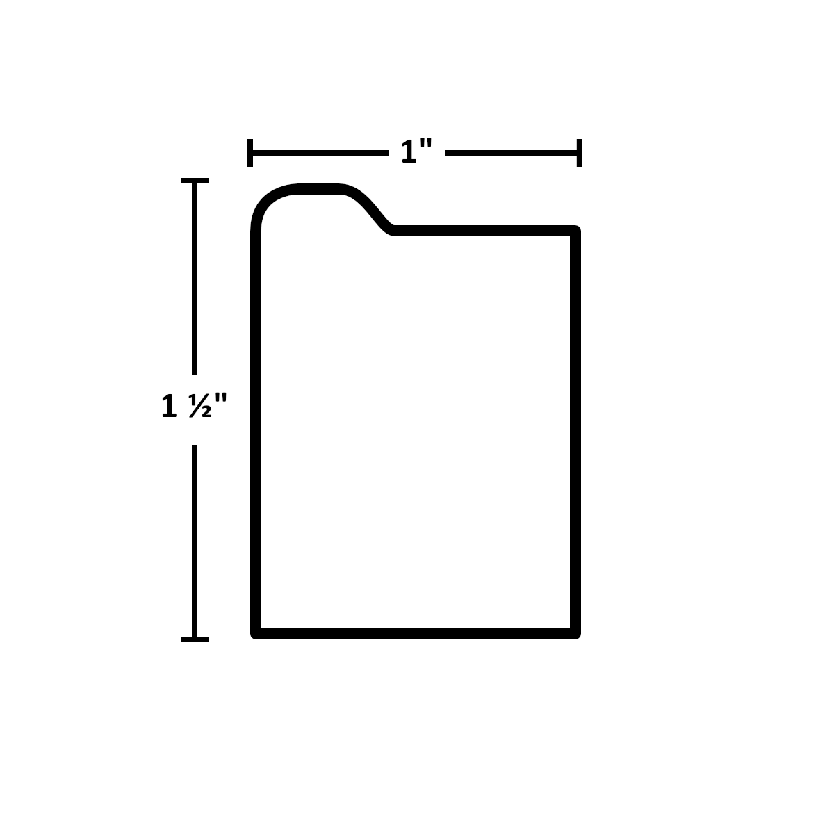 801-000 - 1", Solid Wood Stretcher Bar Moulding