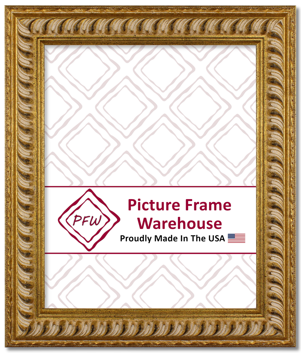 911643 - Embossed Gold, 1 ½", Wood Ready-Made Frame