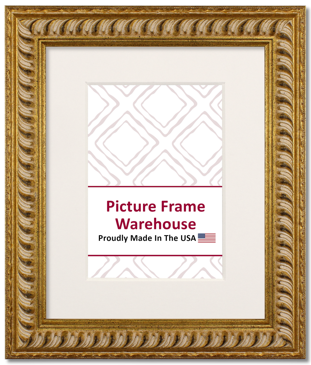 911643 - Embossed Gold, 1 ½", Wood Ready-Made Frame