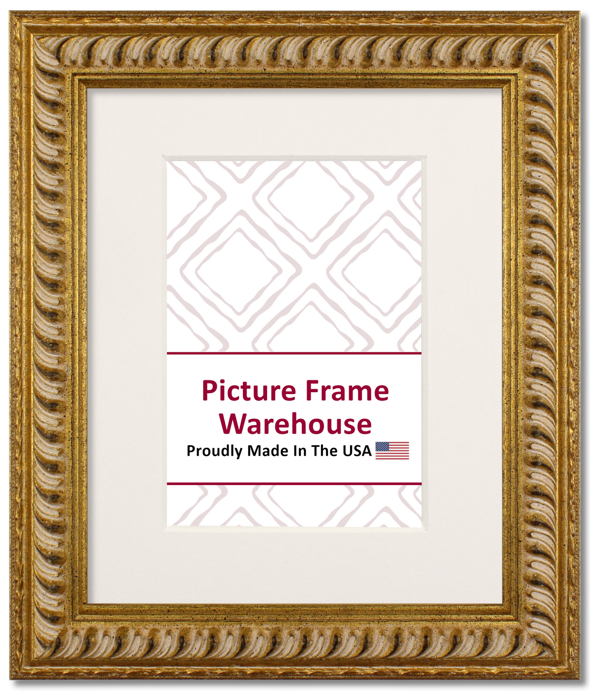 911643 - Embossed Gold, 1 ½", Wood Ready-Made Frame