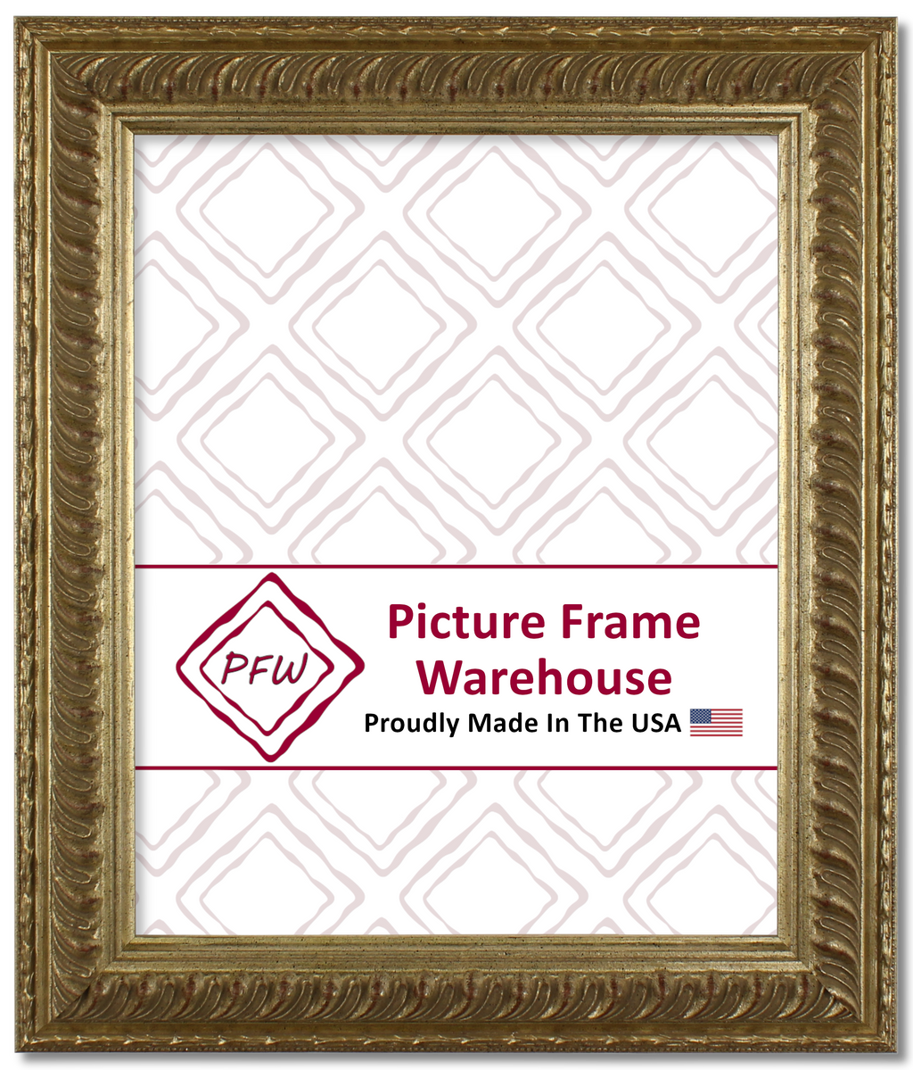 911645 - Embossed Champagne Gold, 1 ½", Wood Ready-Made Frame