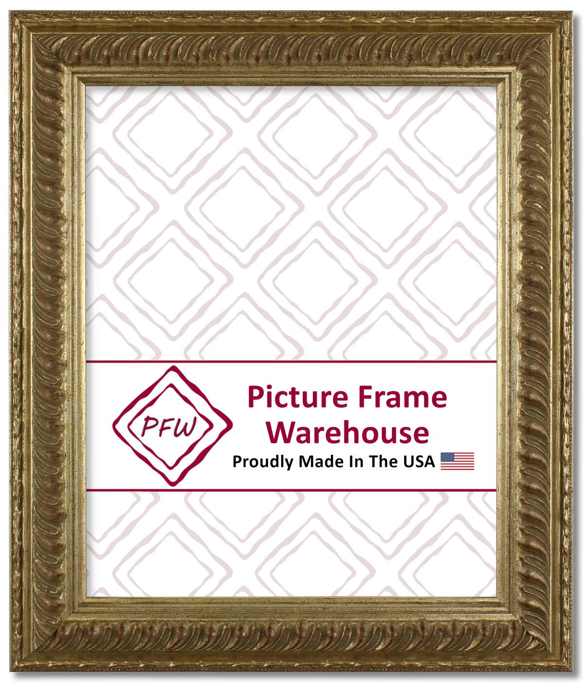 911645 - Embossed Champagne Gold, 1 ½", Wood Ready-Made Frame