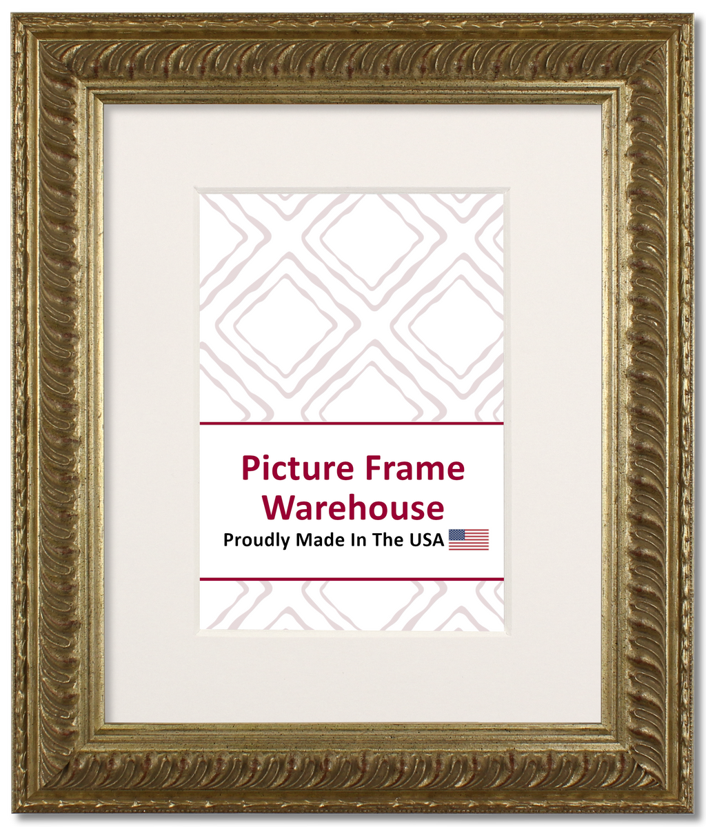 911645 - Embossed Champagne Gold, 1 ½", Wood Ready-Made Frame