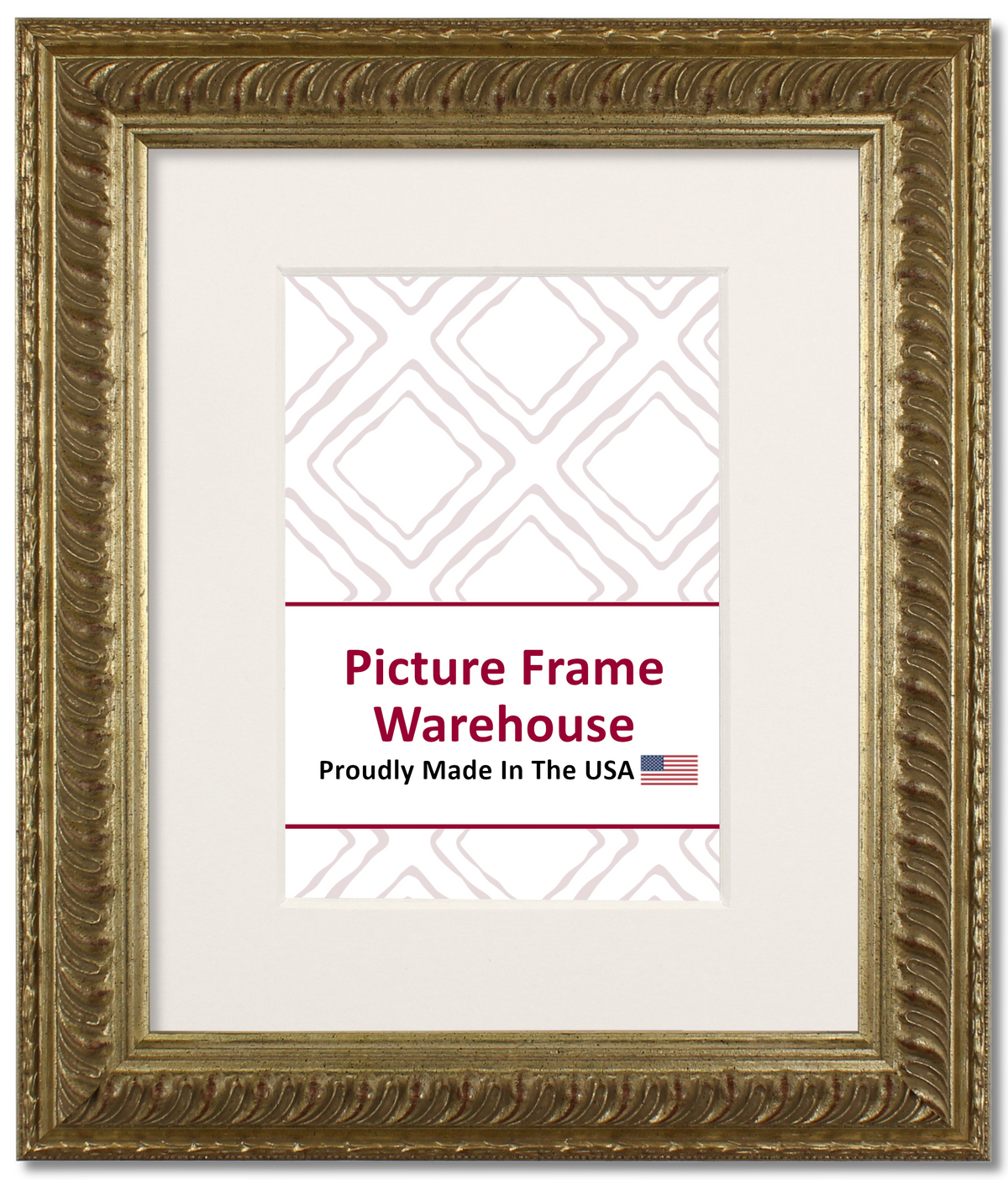911645 - Embossed Champagne Gold, 1 ½", Wood Ready-Made Frame