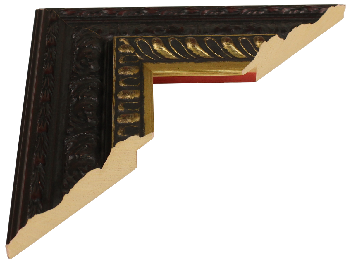 916233 - Embossed Mahogany, 2 ¼", Solid Wood Moulding