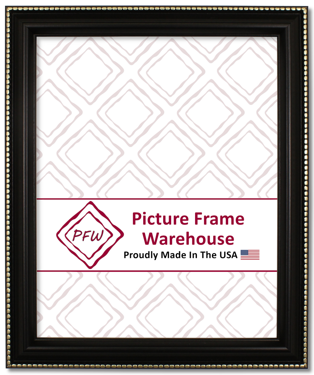 917-551 - Black With Silver Bead, 1", Solid Wood Ready-Made Frame