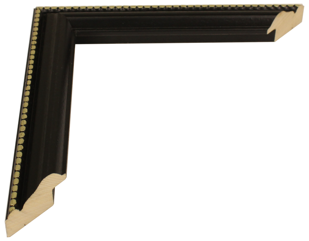 917-551 - Black With Silver Bead, 1", Solid Wood Ready-Made Frame